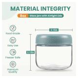 NETANY 6-pack 8oz Glass jars with Airtight Lids, Overnight Oats Containers with Lids, Wide mouth Mason Salad jars, Glass Food Storage Containers for Snacks Yogurt Spice Sugar