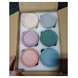 NETANY 6-pack 8oz Glass jars with Airtight Lids, Overnight Oats Containers with Lids, Wide mouth Mason Salad jars, Glass Food Storage Containers for Snacks Yogurt Spice Sugar