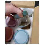 NETANY 6-pack 8oz Glass jars with Airtight Lids, Overnight Oats Containers with Lids, Wide mouth Mason Salad jars, Glass Food Storage Containers for Snacks Yogurt Spice Sugar