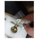 AQKKNY 5 Pack Matt Bronze Solid Brass Kitchen Cabinet Knobs,Drawer Pulls, 1.18 Inch 30mm Diameter, Modern Furniture Handles for Cupboard Wardrobe(Antique)