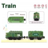 Train Toy Remote Control Locomotive, Motorized Train Set for Wooden Track, Electric Trains with Sound & Lighting Effects Compatible with Thomas, Brio, Chuggington