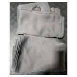 PONY DANCE Gray Black Out Curtains 54 inch Long, Thermal Insulated Draperies Window Grommet Top Room Darkening Window Treatments for Bedroom and Living Room(Grey, 42 inches Wide, 2 Panels Set)