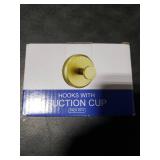 HOME SO Suction Cup Hooks for Shower, Bathroom, Kitchen, Glass Door, Mirror, Tile Loofah, Towel, Coat, Bath Robe Hook Holder for Hanging up to 15 lbs Waterproof, Matte Brushed Satin Gold (4-Pack)