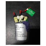 Kurt Adler Wine My Bucket List Christmas Ornament RIGHT WINE GLASS BROKEN