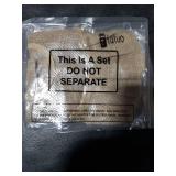 Tatuo 13.8 Inch Mini Tabletop Christmas Tree Skirt Decor Fit 13.7~27.5 Inch Smaller Xmas Tree Small Linen Burlap Trees Skirt for Desk Xmas New Year Party Holiday Family Winter Home Decor (Linen Color)