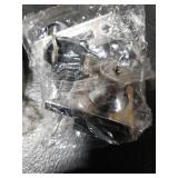 2 Pack Double-Open Glass Door Display Cabinet Display Cabinet Safety Lock, Suitable for 0.2-0.31 Glass Door, Separate Key with Drilling, Zinc Alloy