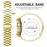 Bekomo 3-Pack Stainless Steel Apple Watch Band with 2 Pack Tempered Glass Screen Protectors, 49mm, 44mm, 45mm, 42mm, 40mm, 38mm, 41mm