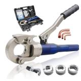 IJOOKING Hydraulic Pro Press Tool with dies of 1/2, 3/4, 1- Compatible with Viega, Pro-Press Fittings (GC-1_JK)