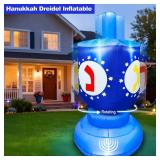 [ Spinning Top Dreidel ] 6Ft Lighted Hanukkah Inflatable Dreidel with Built-in 4 LED Lights,Chanukah Yard Decor for Outdoor Lawn Garden Home Indoor Holiday Party