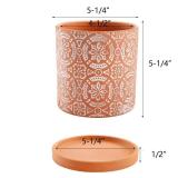 Jucoan 2 Pack Terracotta Plant Pot, 5