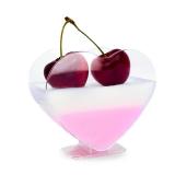 30 Pack 2.4oz Tiny Heart Dessert Cups with Stand | Heart Shaped Clear Mini Plastic Cups with Stand for Desserts and Snacks | Clear Mini Cups for Events | Small Plastic Cups | CMJJ