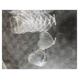 30 Pack 2.4oz Tiny Heart Dessert Cups with Stand | Heart Shaped Clear Mini Plastic Cups with Stand for Desserts and Snacks | Clear Mini Cups for Events | Small Plastic Cups | CMJJ