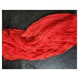 Snowkingdom 10 Ft Red Christmas Cheesecloth Table Runner, 120 inch Long Cheese Cloth Boho Gauze Sheer Runner for Wedding Bridal Baby Shower Birthday Sheer Holiday Table Decorations