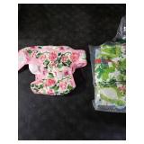 wegreeco Luxury Washable Reusable Dog Diapers (Stylish Pattern) - Female Dog Diapers, Doggie Diapers, 3 Pack (Floral, X-Large)