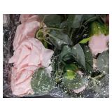 TELDRASSIL 4Pcs(26 FT) Artificial Rose Vine Fake Flower Garland Fake Silk Rose Hanging Vine for Wedding Party Background Arch Garden Background Decoration (Pink)