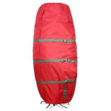 Sattiyrch Upright Christmas Tree Storage Bag,Fits Up to 6 ft Tall Artificial Tree,Heavy Duty 600D Canvas Red Christmas Tree Storage Container with Sleek Zipper and Durable Handles (6 FT)