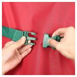 Sattiyrch Upright Christmas Tree Storage Bag,Fits Up to 6 ft Tall Artificial Tree,Heavy Duty 600D Canvas Red Christmas Tree Storage Container with Sleek Zipper and Durable Handles (6 FT)