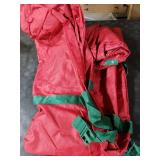 Sattiyrch Upright Christmas Tree Storage Bag,Fits Up to 6 ft Tall Artificial Tree,Heavy Duty 600D Canvas Red Christmas Tree Storage Container with Sleek Zipper and Durable Handles (6 FT)