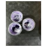 Leather Dice Cup, Quite Felt-Lined Interior,  Shaker Cups and Dices, one Carry Bag (Black and Purple)