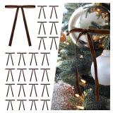 SIMISI RIBBON Brown Christmas Velvet Ribbon Bows Decorations Xmas Ornaments Vintage Decor for Tree, Wreath, Garland (3/8