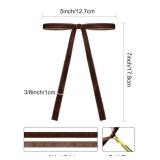 SIMISI RIBBON Brown Christmas Velvet Ribbon Bows Decorations Xmas Ornaments Vintage Decor for Tree, Wreath, Garland (3/8