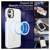 MOCCA Strong Magnetic for iPhone 12 Case/iPhone 12 Pro Case, [Compatible with Magsafe][Mil-Grade Drop Protection] Slim Shockproof Translucent Protective Phone Case for iPhone 12/12 Pro, Frosted White