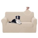 U-NICE HOME Loveseat Cover Stretch Couch Cover Sofa Cover Sofa Slipcover Furniture Protector for  Cushion Couch Sofa Pet Friendly(Loveseat, Beige)