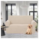 U-NICE HOME Loveseat Cover Stretch Couch Cover Sofa Cover Sofa Slipcover Furniture Protector for  Cushion Couch Sofa Pet Friendly(Loveseat, Beige)