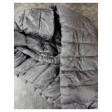 ROYAL MATRIX Packable Puffer Jacket for Women Hooded Lightweight Quilted Travel Long Puffer Coat with Pockets (Black, S)