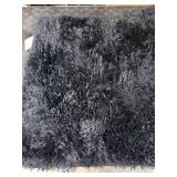 Ailyei Soft Runner Rugs for Bedroom Hallways, 2x4 Black Fluffy Shag Throw Area Rug Non Slip for Bedside Dorm, Long Shaggy Furry Carpet for Nursery Living Room