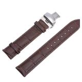 uxcell Brown Leather Watch Band 19mm Quick Release Deployment Buckle Cowhide Watch Strap for Women