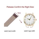 uxcell Brown Leather Watch Band 19mm Quick Release Deployment Buckle Cowhide Watch Strap for Women