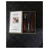 uxcell Brown Leather Watch Band 19mm Quick Release Deployment Buckle Cowhide Watch Strap for Women