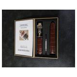 uxcell Brown Leather Watch Band 19mm Quick Release Deployment Buckle Cowhide Watch Strap for Women