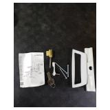 Prime-Line C 1316 Patio Door Handle Set, 3-15/16 In., Diecast, Wood Pull, White, Mortise, Keyed (Single Pack)