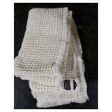 AMOAMI Upgraded Waffle Runner Rug Super Absorbent Non Slip Bath Mats for Bathroom Machine Washable Bathroom Runner Rug with Tassels, Ideal for Hallway Bedroom Laundry Room, White, 17 x 72