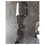 2 Yards Ostrich Feathers Trim Fringe Ribbon Natural Ostrich Feathers Trim Fringe with Satin Ribbon 3-4 Inches for Sewing Crafts, Costumes Decoration, DIY Dress, Boots, Wedding Decoration (Black)