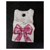 Taylor Lover First Name Teen Girls Women Pink Disco Ball Bow T-Shirt