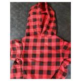 Red Plaid Dog Hoodie Sweater for Dogs Pet Clothes with Hat and Pocket XL