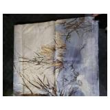 LB Christmas Snowman Shower Curtain- Cardinal Bird Red Bow Winter Snow Forest Bath Curtain- Washable Waterproof Fabric Bathroom Decor with  Hooks,72x72 inches