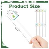 LemonRoad 8 Pcs Mahjong Cocktail Swizzle Sticks, Plastic Mahjong Drink Stirrers, Acrylic Shafts for Cocktail, Coffee, Whiskey Beverage, Crystal Cake, Bars, Restaurants, Cafes, Home (Multicolor)