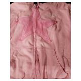 Aelfric Eden Star Zip Up Hoodie Vintage Washed Oversized Graphic Hoodies Streetwear Hooded Sweatshirts Jackets Unisex Light Pink Small