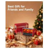 Pxonmow Small Space Heater with Realistic Flame Effect,600W Portable Mini Electric Desk Heater for Indoor Use,Fast Heating for Office,Bedroom,Study Room with Overheating & 45° Tip-Over Protection