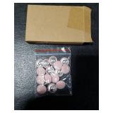 uxcell 15Pcs Fabric Cloth Covered Button, 15mm 24L Metal Shank Round Sewing Buttons Fabric Covered Button for Coat Dress Sweater Hats Crafts Making, Pink
