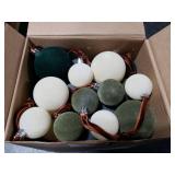 PullCrease 40 Pcs Velvet Christmas Balls Flocked Christmas Tree Hanging Ornaments Neutral Shatterproof Plastic Velvet Ball for Xmas Tree Decor(Burgundy, Light Brown, Cream)