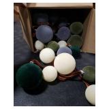 PullCrease 40 Pcs Velvet Christmas Balls Flocked Christmas Tree Hanging Ornaments Neutral Shatterproof Plastic Velvet Ball for Xmas Tree Decor(Burgundy, Light Brown, Cream)