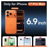 Temdan for iPhone 17 Pro Max Case Clear with Screen Protector, Compatible with Magsafe, Anti-Yellowing, Military-Grade Protection, Shockproof Slim Magnetic Phone Case Cover, Transparent