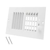 6 x 4 Inch [Duct Opening] Air Vent Covers for Wall or Ceiling - High Airflow 2 Way Steel Ventilation - Adjustable Wall/Ceiling Register, 7-3/4 Inch x 5-3/4 Inch [Overall Dimensions]