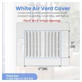 6 x 4 Inch [Duct Opening] Air Vent Covers for Wall or Ceiling - High Airflow 2 Way Steel Ventilation - Adjustable Wall/Ceiling Register, 7-3/4 Inch x 5-3/4 Inch [Overall Dimensions]