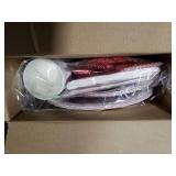 Christmas Paper Plate Set, including Plates, Cutlery, Tablecloth and Decorative Banner; Christmas Table Decoration Set for Festive Ambiance